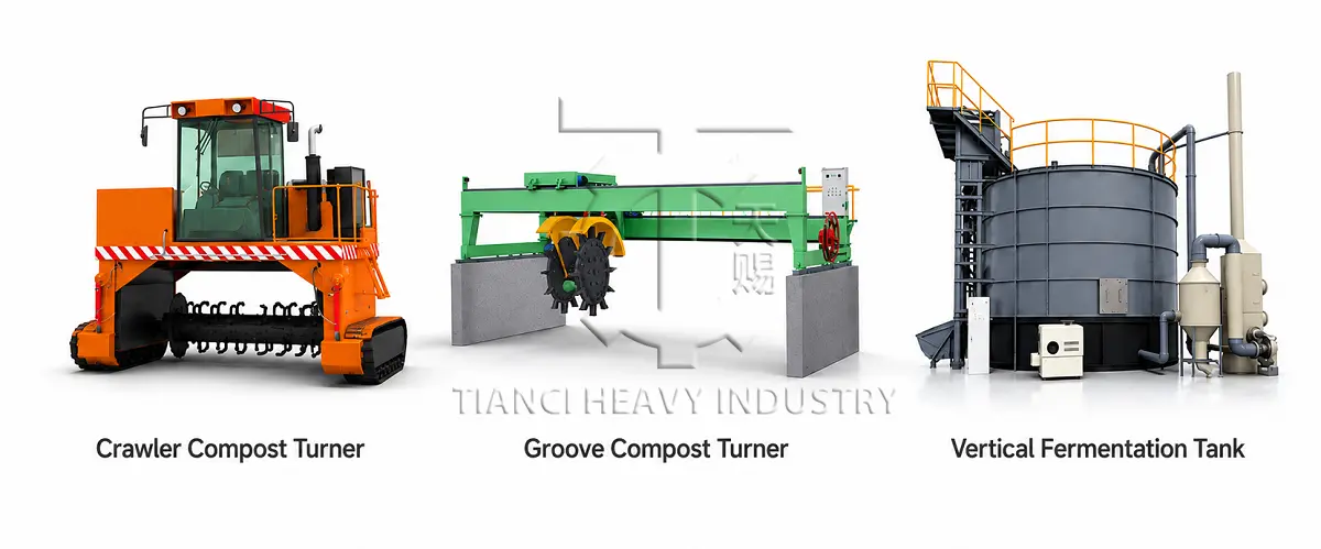 comparison of three composting equipment
