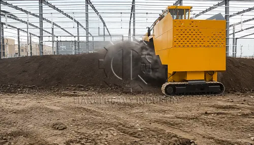 crawler type compost turner composting effect 03