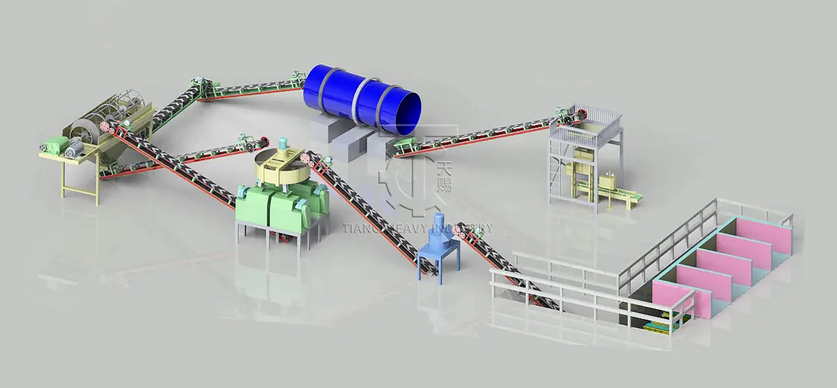 double roller extrusion npk fertilizer production line