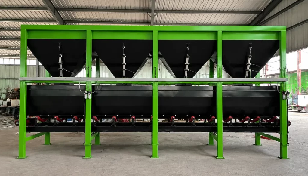 4 hopper static batching machine for BB bulk blending fertilizer production line