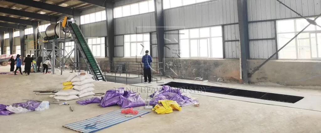 Complete automatic BB bulk blending fertilizer production line workshop layout