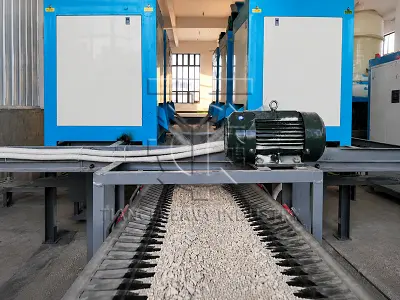 Highly automatic dry extrusion NPK compound fertilizer production workshop with conveyor system